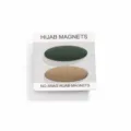 Set di magneti ovali opachi perhijab verde scuro e kaki, spille magnetiche sicure per sciarpe. - Verde scuro + khaki chiaro