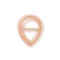 Fibbia per foulard in metallo a goccia con perle per nodo angolo t-shirt donna. - Perla a Goccia / Oro rosa