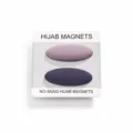 Set di magneti per hijab senza intoppi, spille magnetiche ovali opache per sciarpa. - Viola chiaro + viola scuro