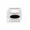Calamite hijab senza strappi spilli magnetici per copricapo musulmano ovale clip accessorio - Bianco + nero