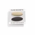 Set di magneti per hijab senza intoppi, spille magnetiche ovali per foulard e sciarpe. - Beige + caffè scuro
