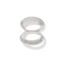 Fibbia Foulard Strass Argento Cristallo Clip Orlo T-Shirt Gioiello Moda Donna - Stile Strass Numero 8 / Argento