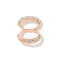 Fibbia per sciarpa strass oro rosa numero 8 clip nodo t-shirt accessorio moda chic - Stile Strass Numero 8 / Oro rosa
