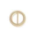Fibbia per sciarpa rotonda perla dorata clip per nodo t-shirt accessorio di modo versatile - Stile Perla Tonda Svuotata / Oro