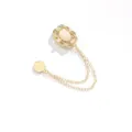 Gold tone pants cuff shortening clip chain magnetic buckle adjustable sleeve fashion accessory - No. 483 White