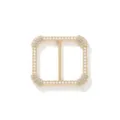 Fibbia per sciarpa perle strass oro clip angolo maglietta elegante anello quadrato - Fibbia Quadrata Minimalista / Oro