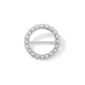 Fibbia per anello sciarpa in perla argentata versatile fissaggio nodo angolo vestiti da donna - Anello Semplice Perla / Argento