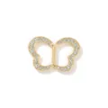 Variante di fibbia per sciarpa a farfalla con strass oro, clip maglietta versatile. - Farfalla / Oro