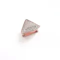 Rose gold rhinestone triangle scarf ring, elegant metal crystal tie buckle accessory. - Rose Gold