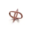 Rose Gold X-Shaped Silk Scarf Buckle Minimalist Metal Fashion Accessory Variant SKU - 17mm / Matte Dark Coffee Gold