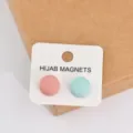 Set 2 spille magnetiche rotonde per hijab, magneti per abiti opachi per una tenuta sicura. - N. 1 (Confezione da 2)