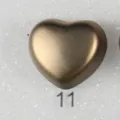 Aimant pour hijab cœur bronze mat variante 11, fermoir de vêtement anti-accrochage. - 11#