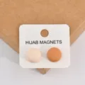 2pz Magneti rotondi opachi per Hijab Spille magnetiche sicure Accessori per copricapo chic - N. 4 (Confezione da 2)