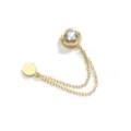 Gouden magnetische kledingtaille gesp met dubbele ketting en sprankelende kristallen stenen. - 449 Tijdtunnel