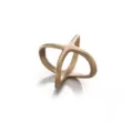 Gold X-shaped scarf buckle, sleek metal silk ring and waist accessory for elegant daily fashion. - 17mm / Matte Light Coffee Gold