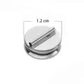 Magnetische broche speld converter zonder boren badge sluiting 1.2 cm metaal - Klein 1.2cm / Zilver