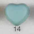 Aimant hijab cœur mat, variante de couleur bleu clair numéro 14 pour une fixation sûre. - Taille 14