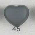 Épingle à hijab aimantée cœur gris mat, accessoire de fixation vêtement quotidien. - 45#