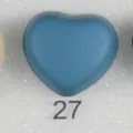 Variante aimantée de hijab cœur bleu mat, attache foulard élégante et protectrice sans fil. - 27#