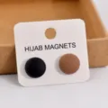 2pcs round hijab magnets matte finish secure no snag magnetic pins for Muslim headscarf wear - No. 9 (Set of 2)