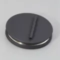 Zwarte ronde magnetische broche converter zonder speld magneet sluiting accessoire - Groot 2.0cm / Mat Zwart