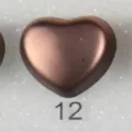 Clip aimanté mat en forme de cœur pour hijab, attache de châle sans accroc, marron. - Taille 12
