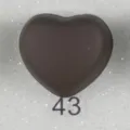 Aimant hijab cœur mat, épingle foulard marron foncé SKU 43 pour un maintien sûr et stylé au quotidien. - 43#