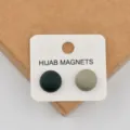 Hijab magnets set 2pcs round matte metal minimalist secure hijab pin variant style - No. 14 (Set of 2)