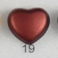 Variante d'épingle à hijab aimantée cœur rouge foncé mat pour une fixation sûre et élégante. - 19#