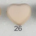 Clip de hijab magnétique en forme de cœur mat beige attache écharpe accessoire réf 26 - 26#