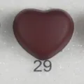 Variante d'épingle à hijab magnétique cœur marron mat, attache foulard sûre couleur 29. - 29#