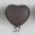 Pince à hijab magnétique cœur mat en marron foncé variante numéro 37 pour tous les jours. - 37#