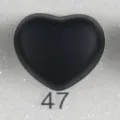 Variante d'épingle à hijab magnétique cœur noir mat et clip foulard, design doux. - Code 47