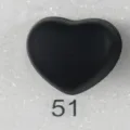 Belle variante d'épingle de hijab magnétique cœur noir mat affichant le numéro 51. - Code 51