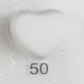 Broche aimantée hijab cœur blanc mat pour une fixation de foulard sûre et délicate variante. - Code 50