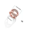 Rose gold rhinestone silk scarf buckle clothing corner knot ring accessory lightweight - 521# Rose Gold
