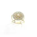 Oro strass perla camelia fibbia sciarpa lusso cappotto spilla elegante moda gioielli accessorio - Oro