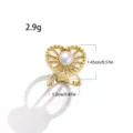 Boucle de foulard en soie cœur or mini clip de nœud d'ourlet de vêtement accessoire élégant - 522# Doré