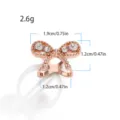 Anneau de foulard nœud en or rose avec strass étincelants, clip multifonction pour chemise. - 524# Or rose