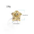Boucle de foulard en strass dorés, mini clip élégant pour nœud de coin de vêtement, accessoire. - 527# Doré