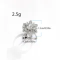 Mini boucle d'echarpe en metal fleur strass pince coin de vetement accessoire chic - 528# Argenté