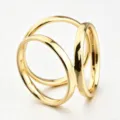 Fibbia per sciarpa di seta a triplo anello dorato elegante accessorio di abbigliamento - Grande (Diametro Interno 2cm) / Oro