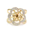 Elegante fibbia foulard seta camelia dorata strass cintura cappotto spilla moda - Camelia Dorata