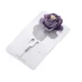 Elegante spilla con fiore di rosa in tessuto viola per accessori di abbigliamento e fai da te - Viola