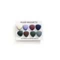 Set of 8 colorful triangular hijab magnets, non-snag strong magnetic pins for scarves. - Cool Purple 8-Piece Set