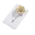 Spilla fiore di rosa in tessuto accessorio di abbigliamento floreale bianco donna - Bianco avorio