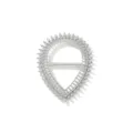 Fibbia Sciarpa Goccia Strass Clip Nodo T-Shirt Supporto Scialle Metallo Accessorio Variante - Stile a Goccia con Intarsio di Zirconia / Argento