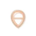 Fibbia per sciarpa in strass oro rosa a goccia, clip scintillante per nodi di vestiti. - Stile a Goccia con Intarsio di Zirconia / Oro rosa