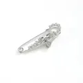 Spilla di sicurezza con strass elegante, fibbia per sciarpa in cristallo brillante. - 4# Argento