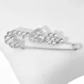 Spilla di sicurezza con strass argento cristallo floreale clip sciarpa anti-esposizione - 7# Argento